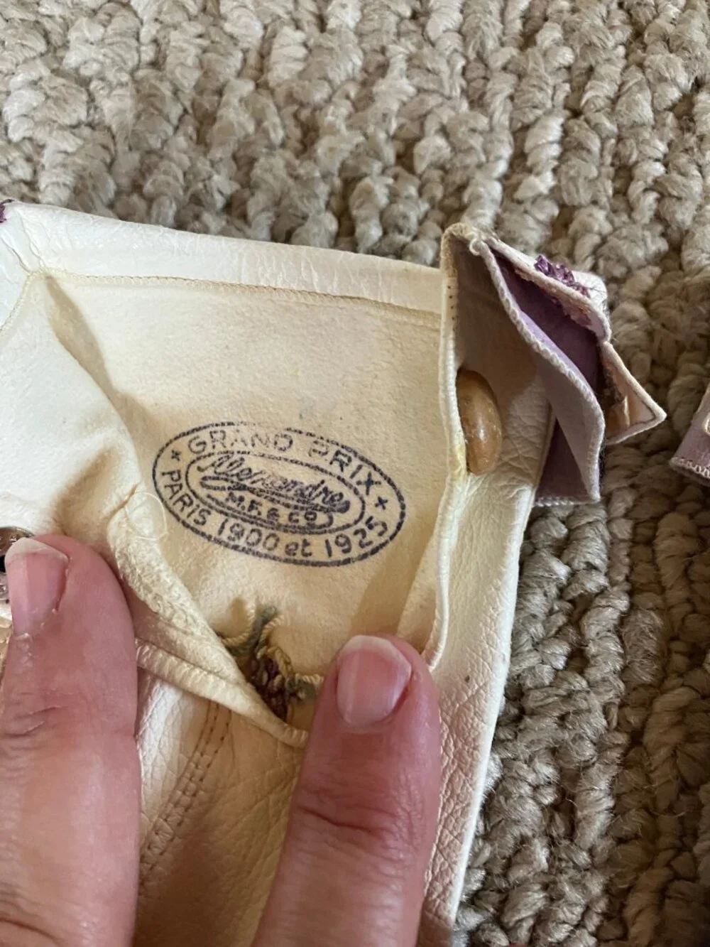 Vintage Rare Early 1900’s Alexandre Embriodered Kid Gloves Grand Prix Paris 6.5